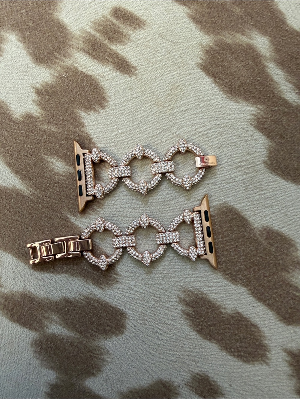 Goldenerre Crystal Link Apple Watch Band - Rose Gold 42-44mm